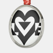 ラブグクールラフィック、ブラック メタルオーナメント (左)