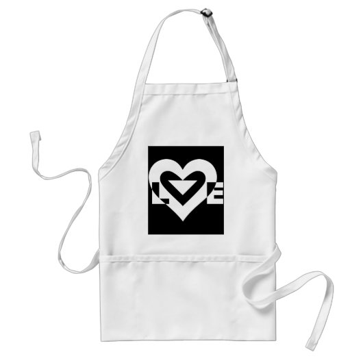 ラブグクールラフィック、ホワイト スタンダードエプロン (正面)