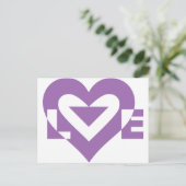 ラブグクールラフィック、紫 ポストカード (スタンド正面)