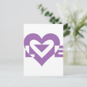 ラブグクールラフィック、紫 ポストカード (スタンド正面)