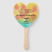 ラブグパーソナライズされたーアッシュの水彩画 ハンドファン (裏面)