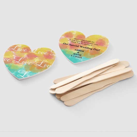 ラブグパーソナライズされたーアッシュの水彩画 ハンドファン (組立なし)