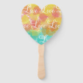 ラブグパーソナライズされたーアッシュの水彩画 ハンドファン (正面)