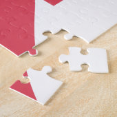 ラブグラフィッククール、さくらんぼピンク ジグソーパズル (側面)