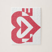 ラブグラフィッククール、さくらんぼピンク ジグソーパズル (縦)