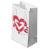 ラブグラフィッククール、さくらんぼピンク スモールペーパーバッグ (裏面アングル)