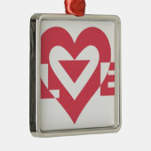 ラブグラフィッククール、さくらんぼピンク メタルオーナメント (右)