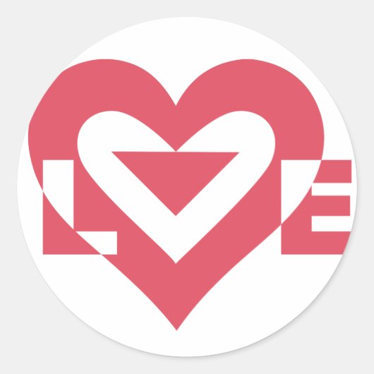 ラブグラフィッククール、さくらんぼピンク ラウンドシール (正面)