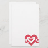 ラブグラフィッククール、さくらんぼピンク 便箋 (正面/裏面)