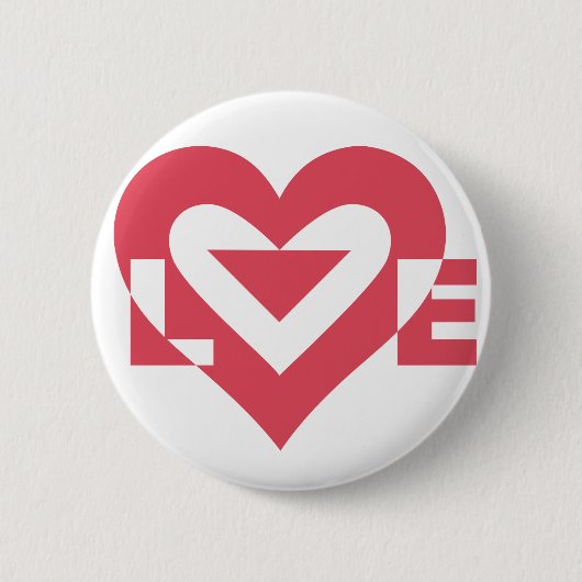 ラブグラフィッククール、さくらんぼピンク 缶バッジ (正面)