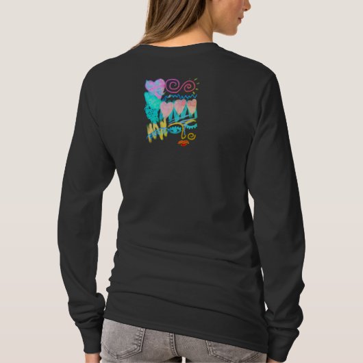 ラブグラフィティ抽象芸術アートへ衣服 Tシャツ (裏面)