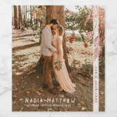 ラブグラベリースケッチ秋の結婚式 ワインラベル (シングルラベル)