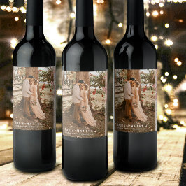 ラブグラベリースケッチ秋の結婚式 ワインラベル