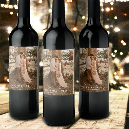 ラブグラベリースケッチ秋の結婚式 ワインラベル