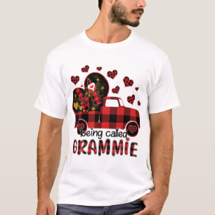ラブグラミー・レッドトラック格言バレンティン Tシャツ