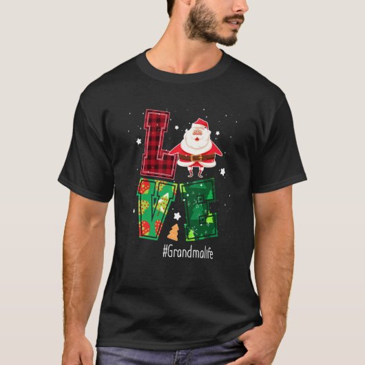 ラブグランドマリフェグランマライフサンタのクリスマスコスト Tシャツ (正面)
