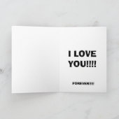 ラブグリーティングカードカラフル- ハート カード (内部)