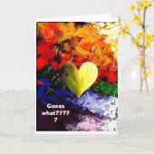 ラブグリーティングカードカラフル- ハート カード (黄色い花)