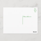 ラブグリーンと白フローラサンキューデイジー花 ポストカード (裏面)