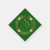 ラブグリーンウェディング紙パーティーイベント スタンダードカクテルナプキン (角)