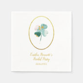 ラブグリーンサンパトリックの日ブライダルシャワー スタンダードカクテルナプキン (正面)