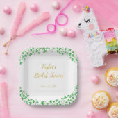 ラブグリーンサンパトリックの日ブライダルシャワー ペーパープレート (パーティー)