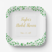 ラブグリーンサンパトリックの日ブライダルシャワー ペーパープレート (正面)
