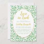 ラブグリーンサンパトリックの日ブライダルシャワー 招待状 (正面)