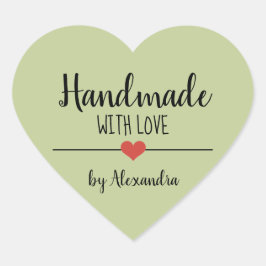 ラブグリーンスクリプトで手作り ハートシール