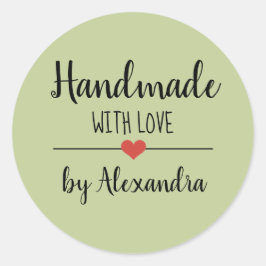 ラブグリーンスクリプトで手作り ラウンドシール