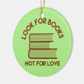 ラブグリーンホリデーのための本を探すオーナメント セラミックオーナメント (左)