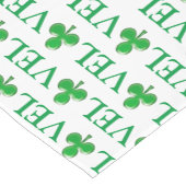 ラブグリーンホワイトクローバーシャムロックサンパトリックの日 ショートテーブルランナー (コーナー)