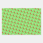 ラブグリーンライムグリーンネイビーブルー ラッピングペーパーシート (正面3)