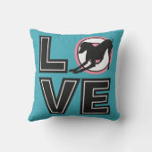 ラブグレイハウンドイタリアンブラックタイポグラフィシルエット クッション (裏面)