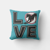 ラブグレイハウンドイタリアンブラックタイポグラフィシルエット クッション (正面)