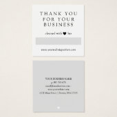 ラブグレーで掃除済み、感謝のハート (正面&裏面)