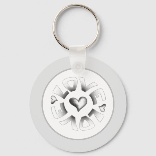 ラブグレー キーホルダー (正面)