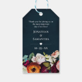 ラブグロウプラントギフトワインネイビーウェディングシャワー ギフトタグ (裏面)