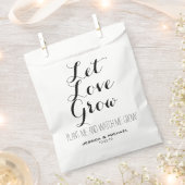 ラブグロウプラントシード庭園の結婚式 フェイバーバッグ (クリップ留めされた状態)