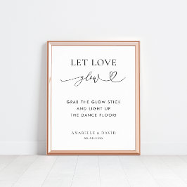 ラブグロースティックハートダンスフロア結婚のサイン ポスター