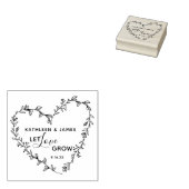 ラブグローブフローラハート結婚リース ラバースタンプ (押印)