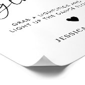 ラブグローモダンのグロー結婚スティック記号を付ける ポスター (角)