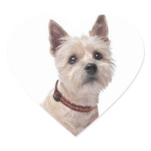 ラブケアンテリアパピードッググリーティングスティッカー