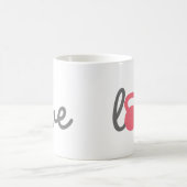 ラブケトルベルピンク コーヒーマグカップ (中央)