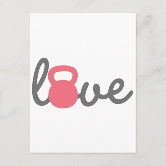 ラブケトルベルピンク ポストカード (正面)