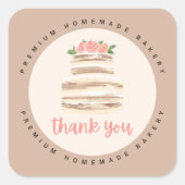 ラブケーキ フローラル ウェディング ケーキ ステッカー (正面)