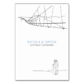 ラブケーブルカーの山頂でスキーを愛するカップル テーブルナンバー (正面)