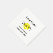 ラブゲーおもしろいムさん&ミセス・テニス・テーマ結婚ズ スタンダードカクテルナプキン (角)