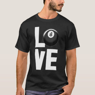 ラブゲームSビリヤード選手Teesメンズゲーム Tシャツ