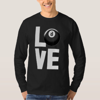 ラブゲームSビリヤード選手Teesメンズゲーム Tシャツ